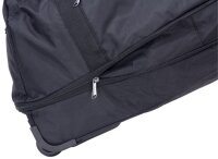 XXL Rollenreisetasche 100-135 Liter Reisetasche faltbar mit Tasche in Schwarz