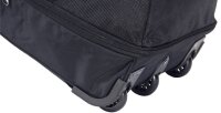 XXL Rollenreisetasche 100-135 Liter Reisetasche faltbar mit Tasche in Schwarz