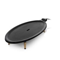 Princess 103200 Elypse Pure Tischgrill, Oval Raclette, 60x30cm Bratfläche