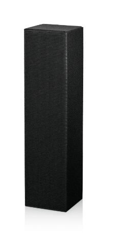 Faltschachtel 1er moderne Welle in schwarz