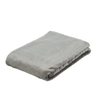 GÖZZE - Wohn- und Kuscheldecke, Memphis, Hohes Stoffgewicht 280 g/m², 220 x 240 cm - Silber