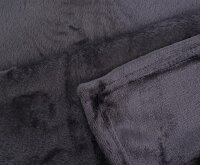 GÖZZE - Wohn- und Kuscheldecke, Memphis, Hohes Stoffgewicht 300 g/m², 150 x 200 cm - Anthrazit